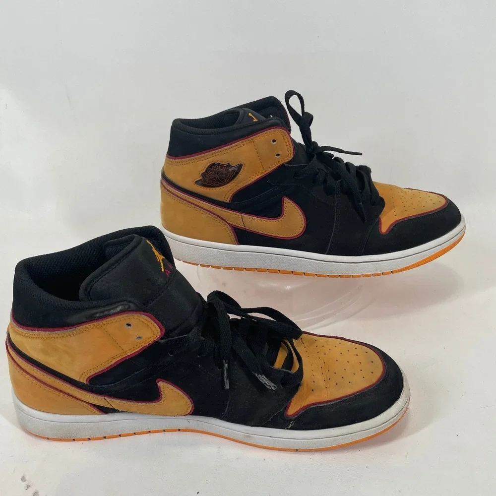 Nike Air Jordan 1 Mid SE Black Orange FJ4923-008 Mens 11.5